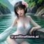 用户短视频达人的头像，活泼年轻女性，色彩鲜明背景